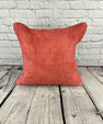 20 x 20 Hemp Pillow Turkish Cushion Natural Pinkish Red Pillow Cushion Cover #6462