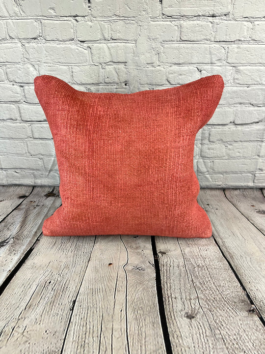 20 x 20 Hemp Pillow Turkish Cushion Natural Pinkish Red Pillow Cushion Cover #6462