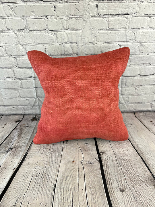 20 x 20 Hemp Pillow Turkish Cushion Natural Pinkish Red Pillow Cushion Cover #6464