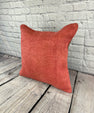 20 x 20 Hemp Pillow Turkish Cushion Natural Pinkish Red Pillow Cushion Cover #6458