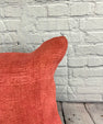 20 x 20 Hemp Pillow Turkish Cushion Natural Pinkish Red Pillow Cushion Cover #6458