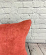 20 x 20 Hemp Pillow Turkish Cushion Natural Pinkish Red Pillow Cushion Cover #6455