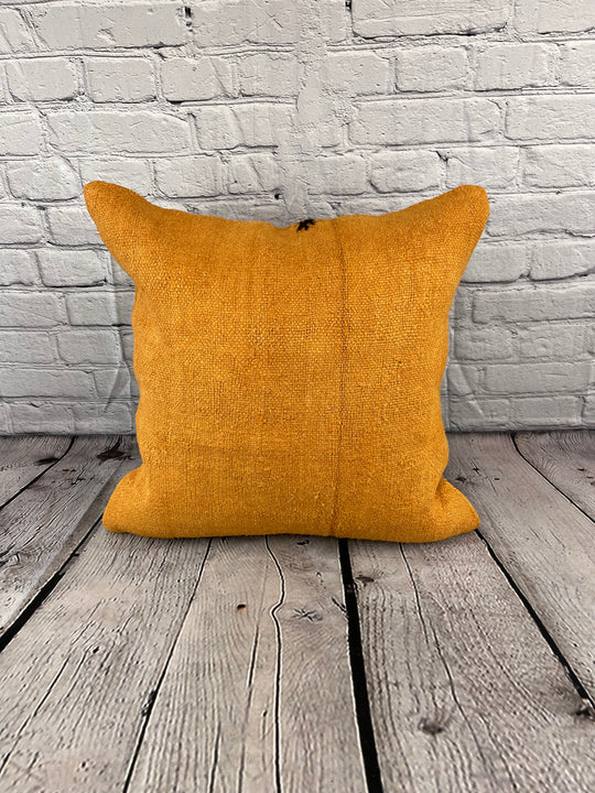 20 x 20 Hemp Pillow Turkish Cushion Natural Orange Pillow Cushion Cover #6280