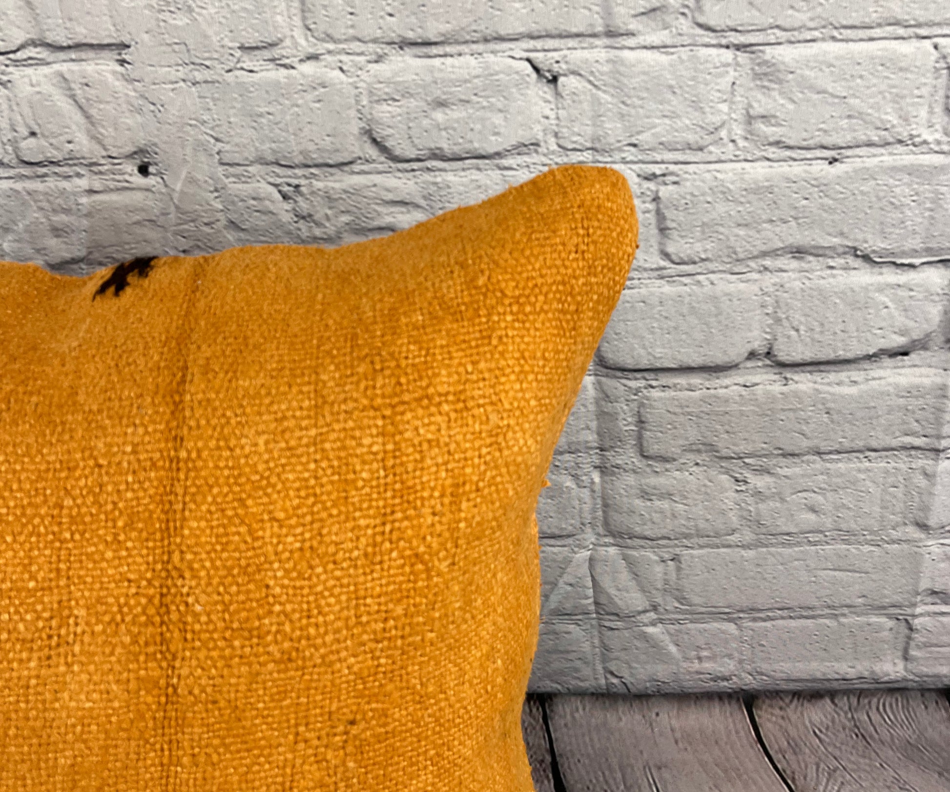 20 x 20 Hemp Pillow Turkish Cushion Natural Orange Pillow Cushion Cover #6280