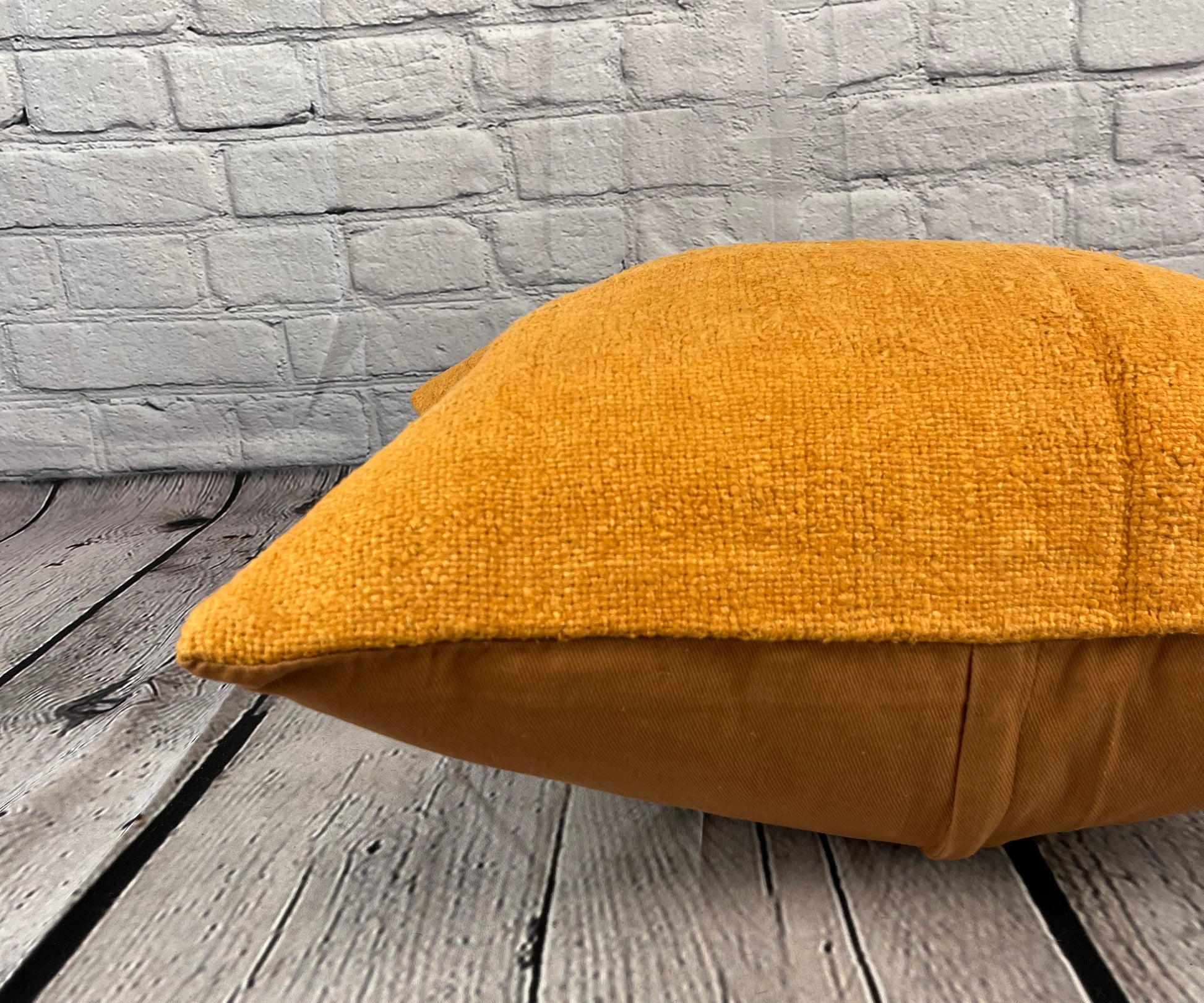20 x 20 Hemp Pillow Turkish Cushion Natural Orange Pillow Cushion Cover #6280