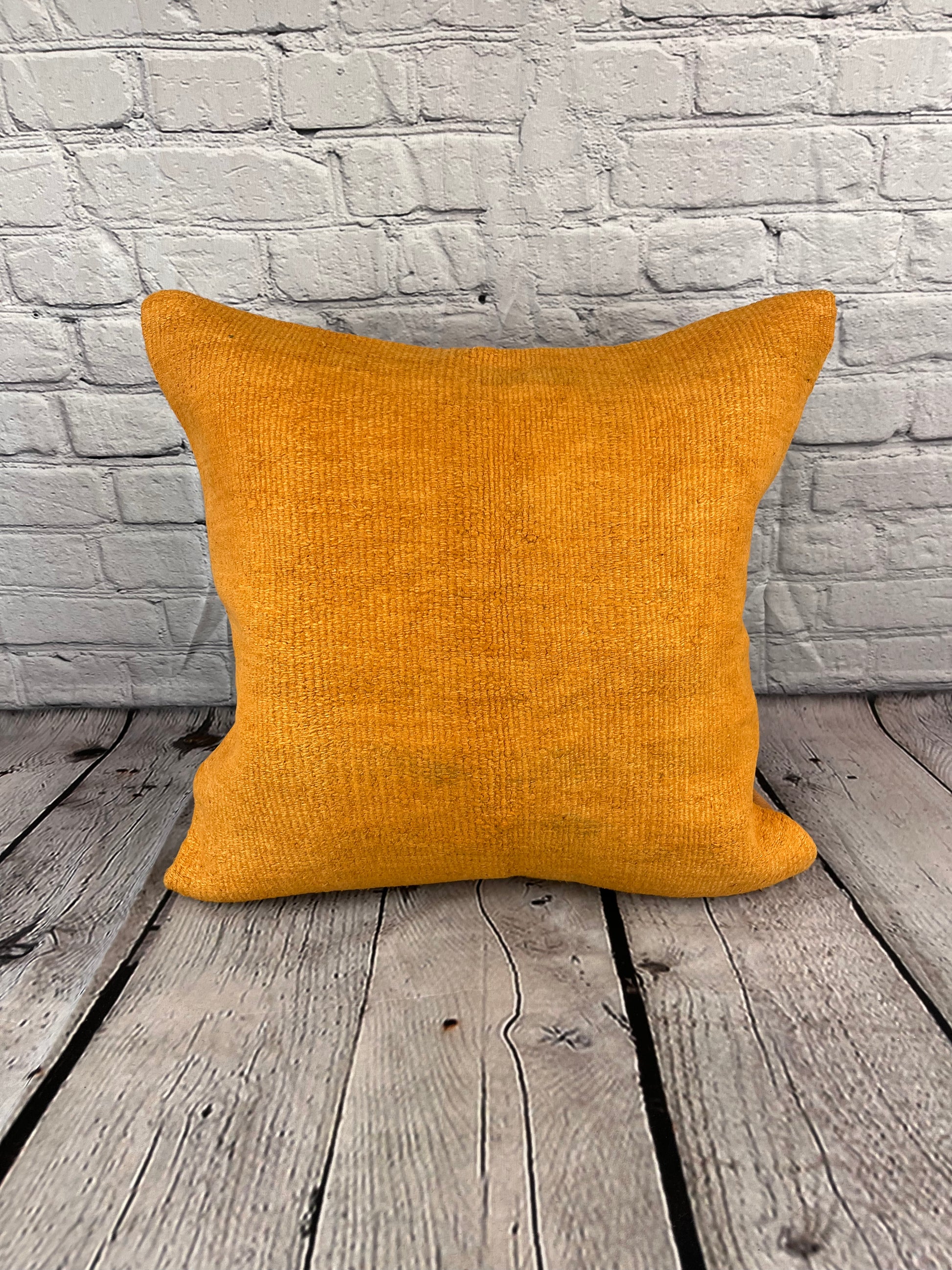 20 x 20 Hemp Pillow Turkish Cushion Natural Orange Pillow Cushion Cover #6281