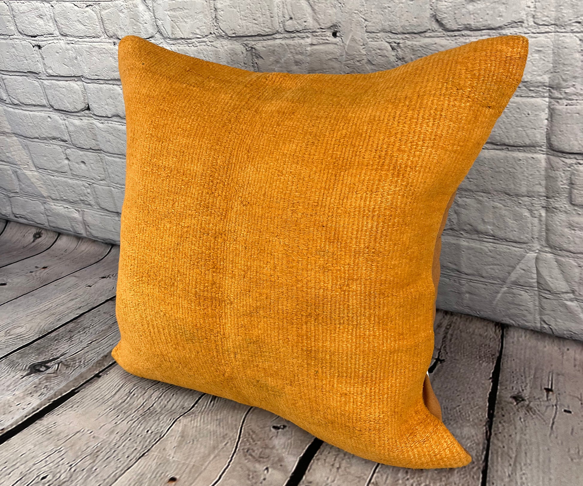 20 x 20 Hemp Pillow Turkish Cushion Natural Orange Pillow Cushion Cover #6281