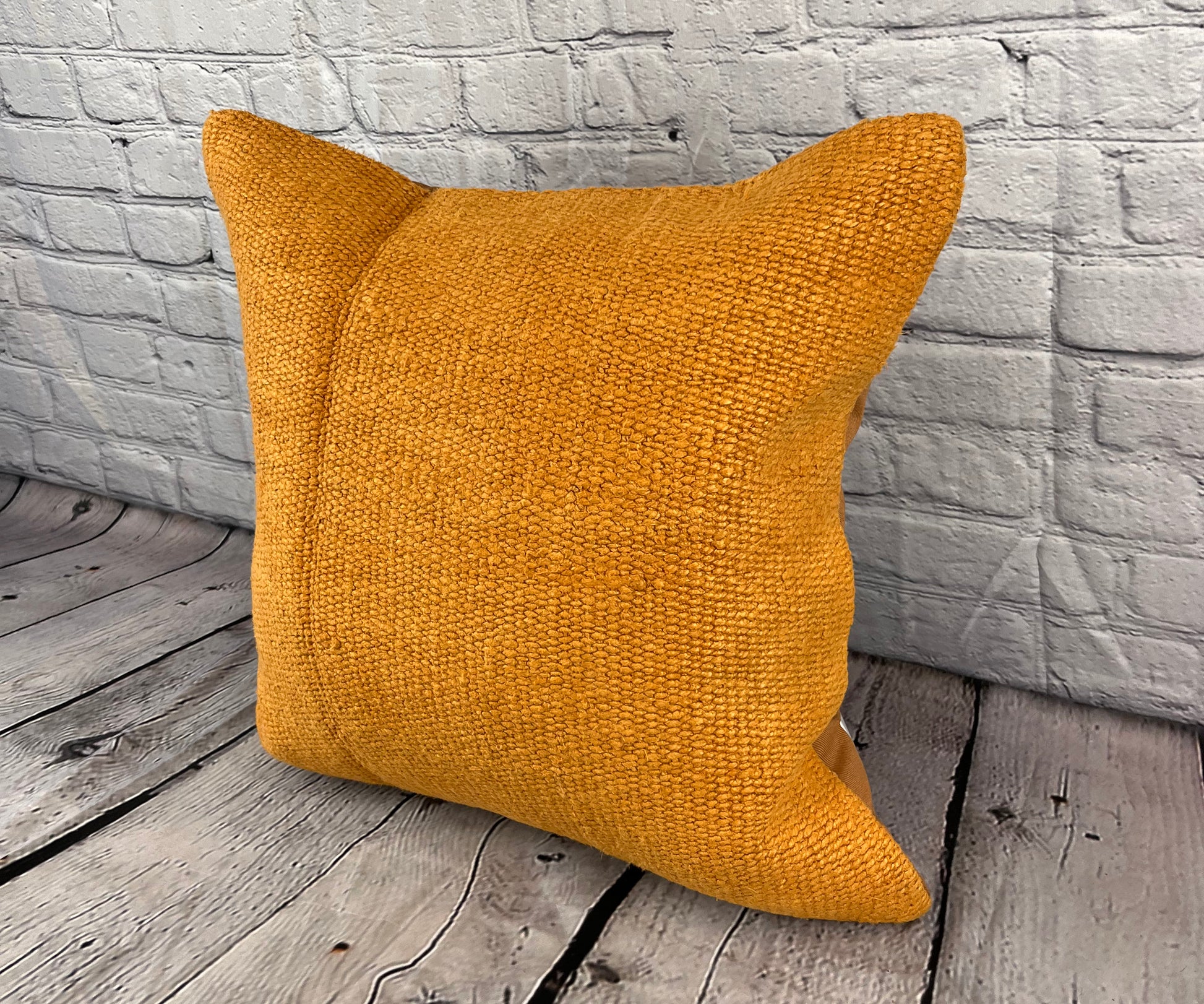 20 x 20 Hemp Pillow Turkish Cushion Natural Orange Pillow Cushion Cover #6283
