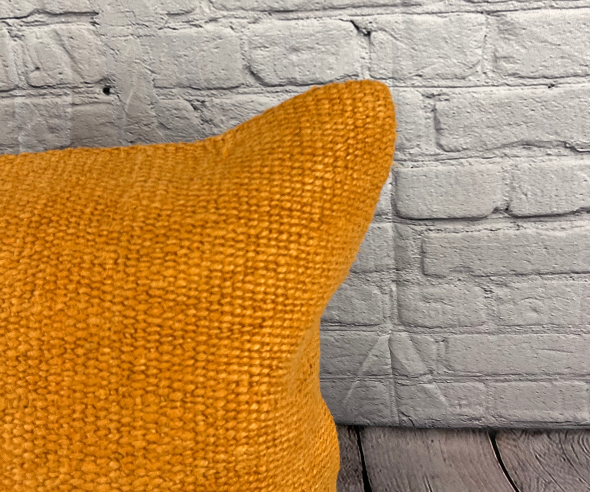 20 x 20 Hemp Pillow Turkish Cushion Natural Orange Pillow Cushion Cover #6283
