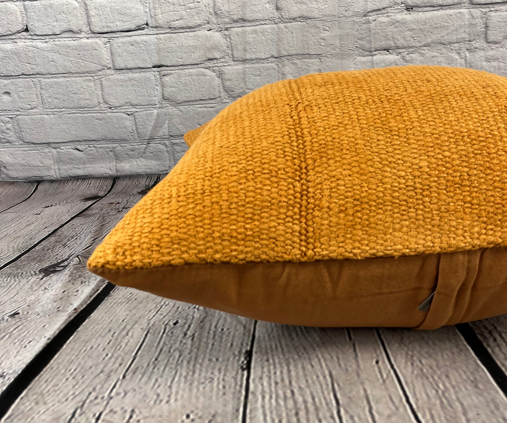 20 x 20 Hemp Pillow Turkish Cushion Natural Orange Pillow Cushion Cover #6283