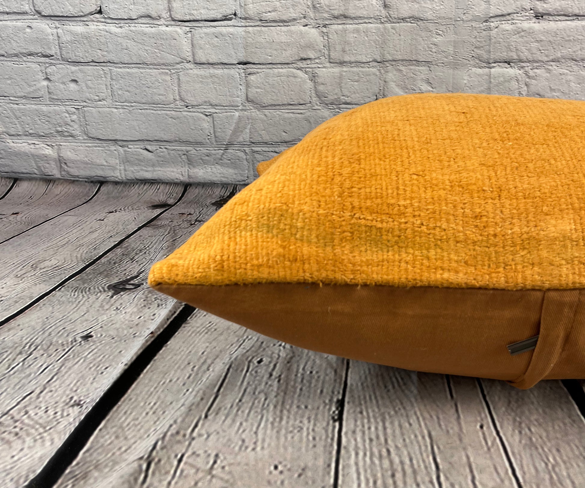 20 x 20 Hemp Pillow Turkish Cushion Natural Orange Pillow Cushion Cover #6282
