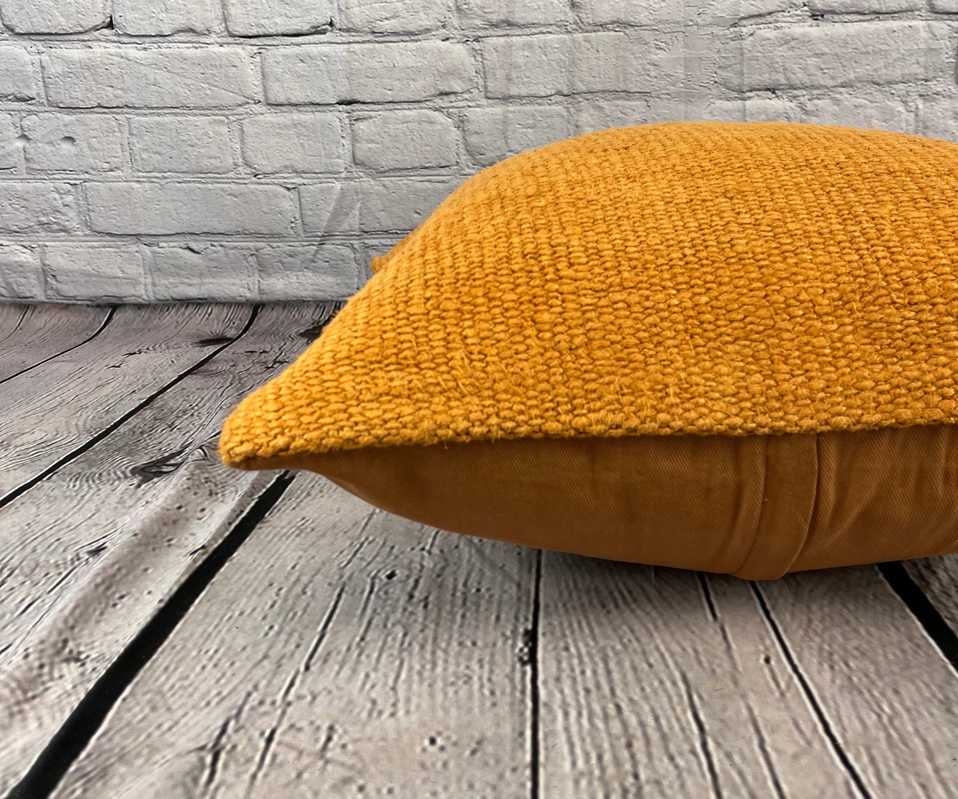 20 x 20 Hemp Pillow Turkish Cushion Natural Orange Pillow Cushion Cover #6285