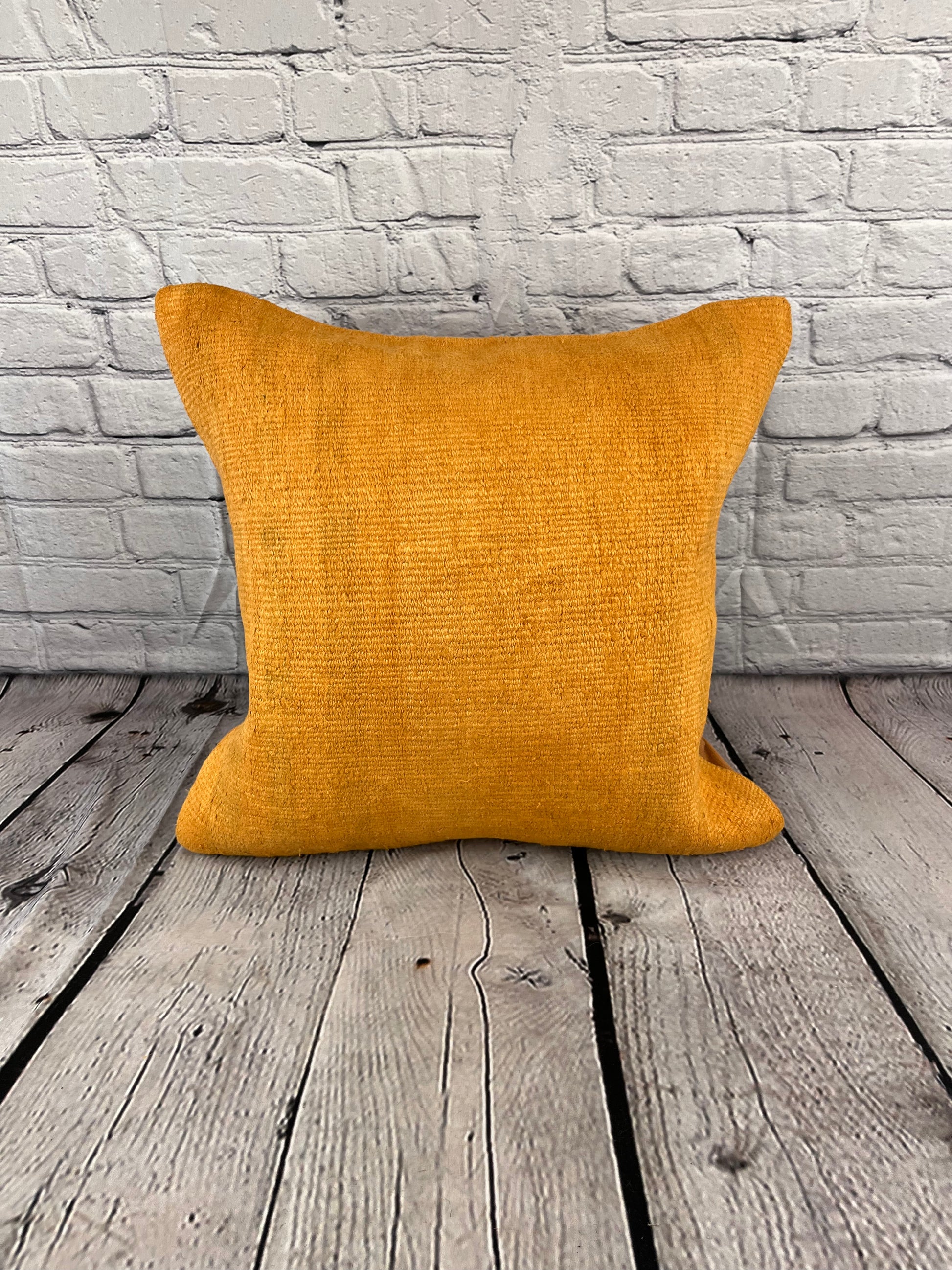 20 x 20 Hemp Pillow Turkish Cushion Natural Orange Pillow Cushion Cover #6284
