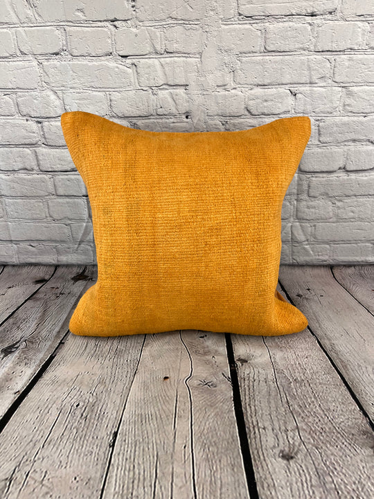 20 x 20 Hemp Pillow Turkish Cushion Natural Orange Pillow Cushion Cover #6284