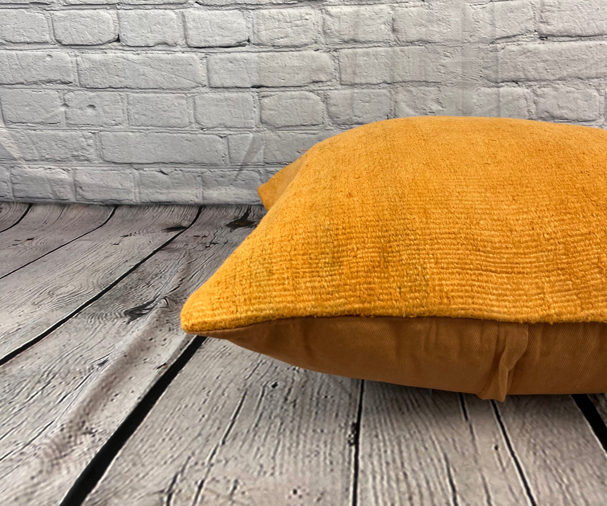 20 x 20 Hemp Pillow Turkish Cushion Natural Orange Pillow Cushion Cover #6284