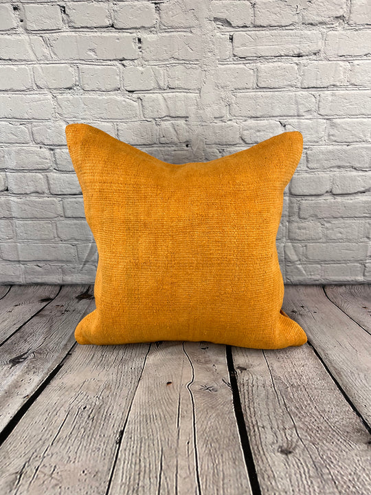 20 x 20 Hemp Pillow Turkish Cushion Natural Orange Pillow Cushion Cover #6287