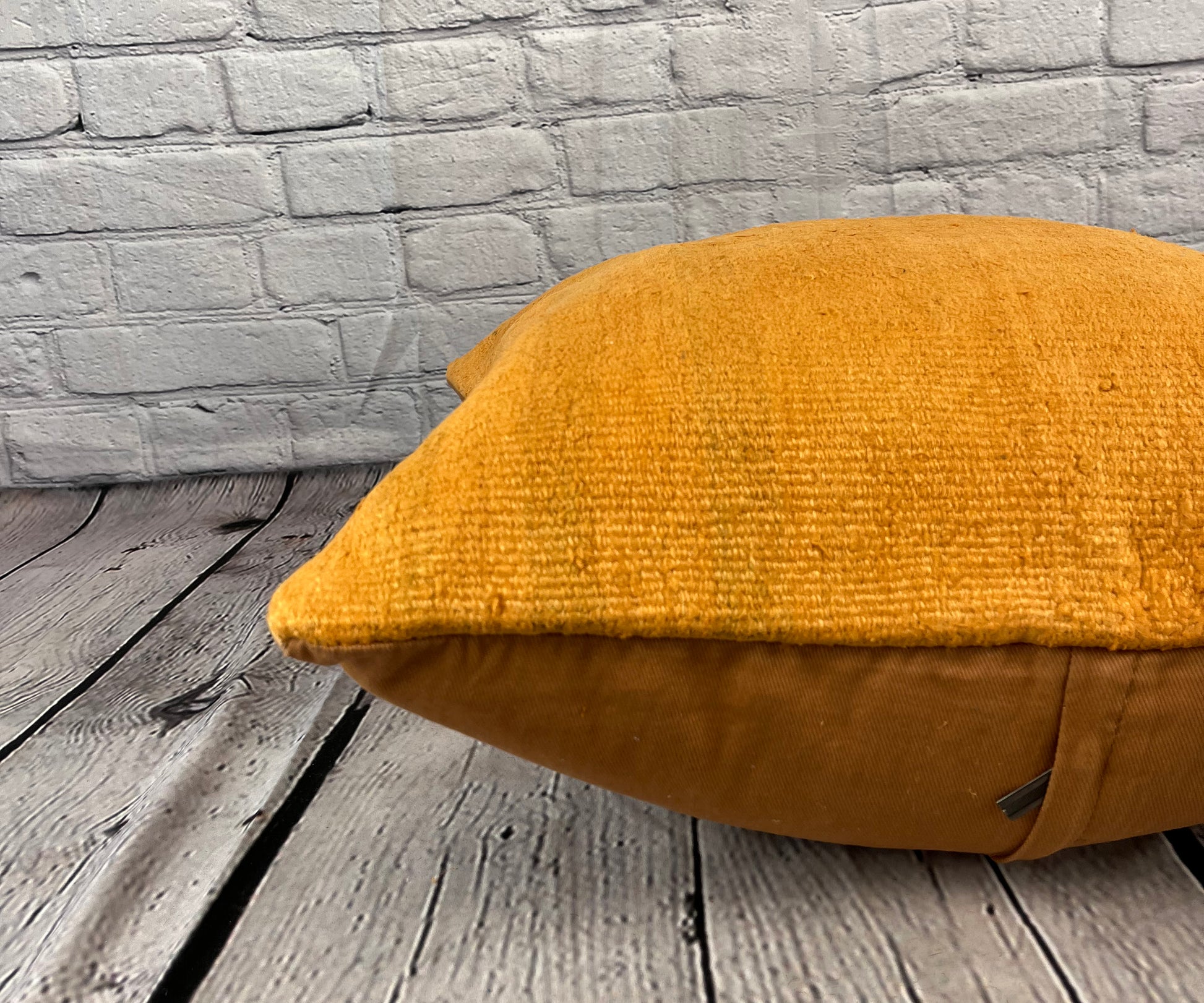 20 x 20 Hemp Pillow Turkish Cushion Natural Orange Pillow Cushion Cover #6287