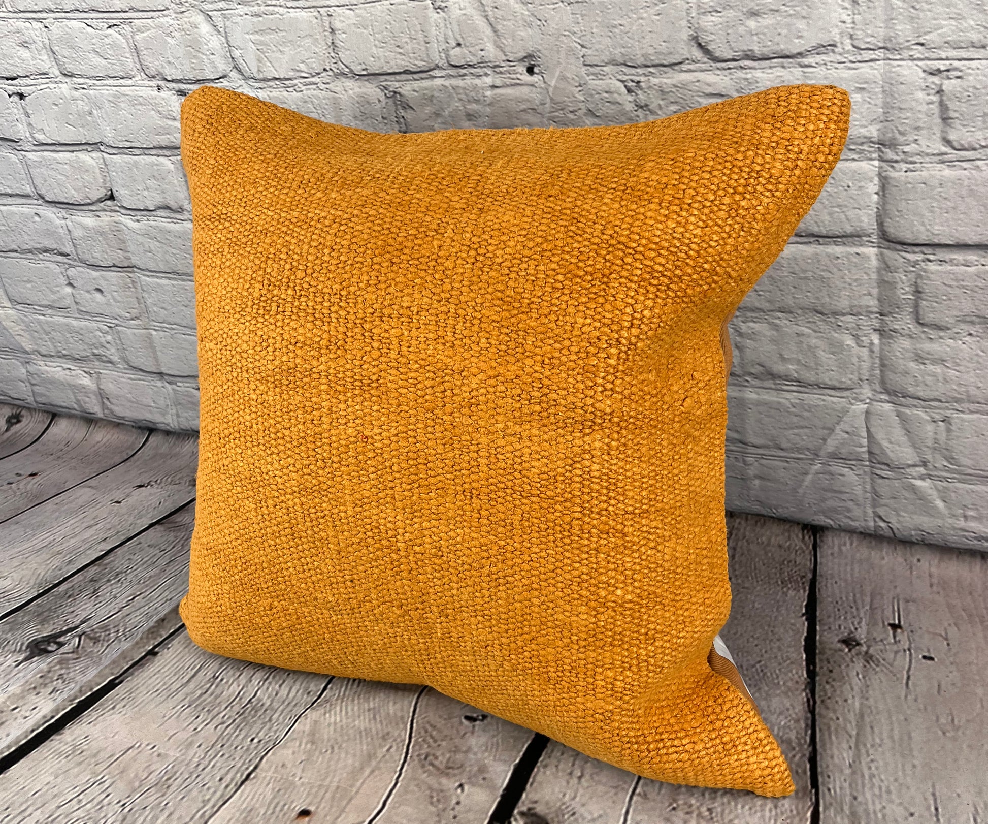 20 x 20 Hemp Pillow Turkish Cushion Natural Orange Pillow Cushion Cover #6288