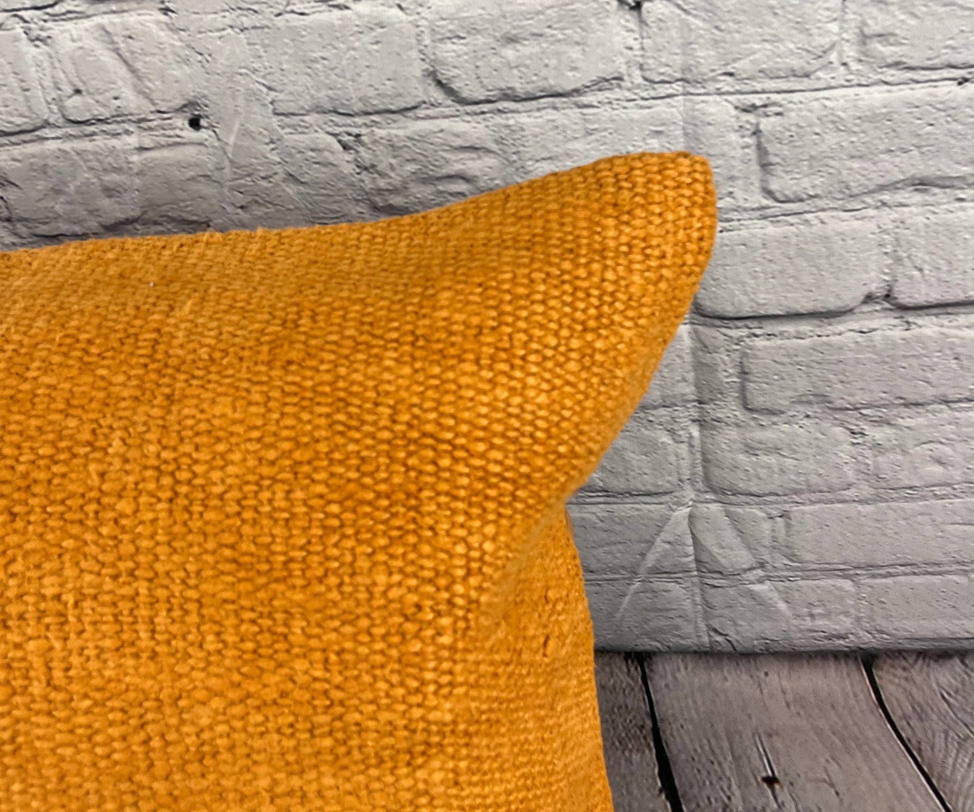 20 x 20 Hemp Pillow Turkish Cushion Natural Orange Pillow Cushion Cover #6288