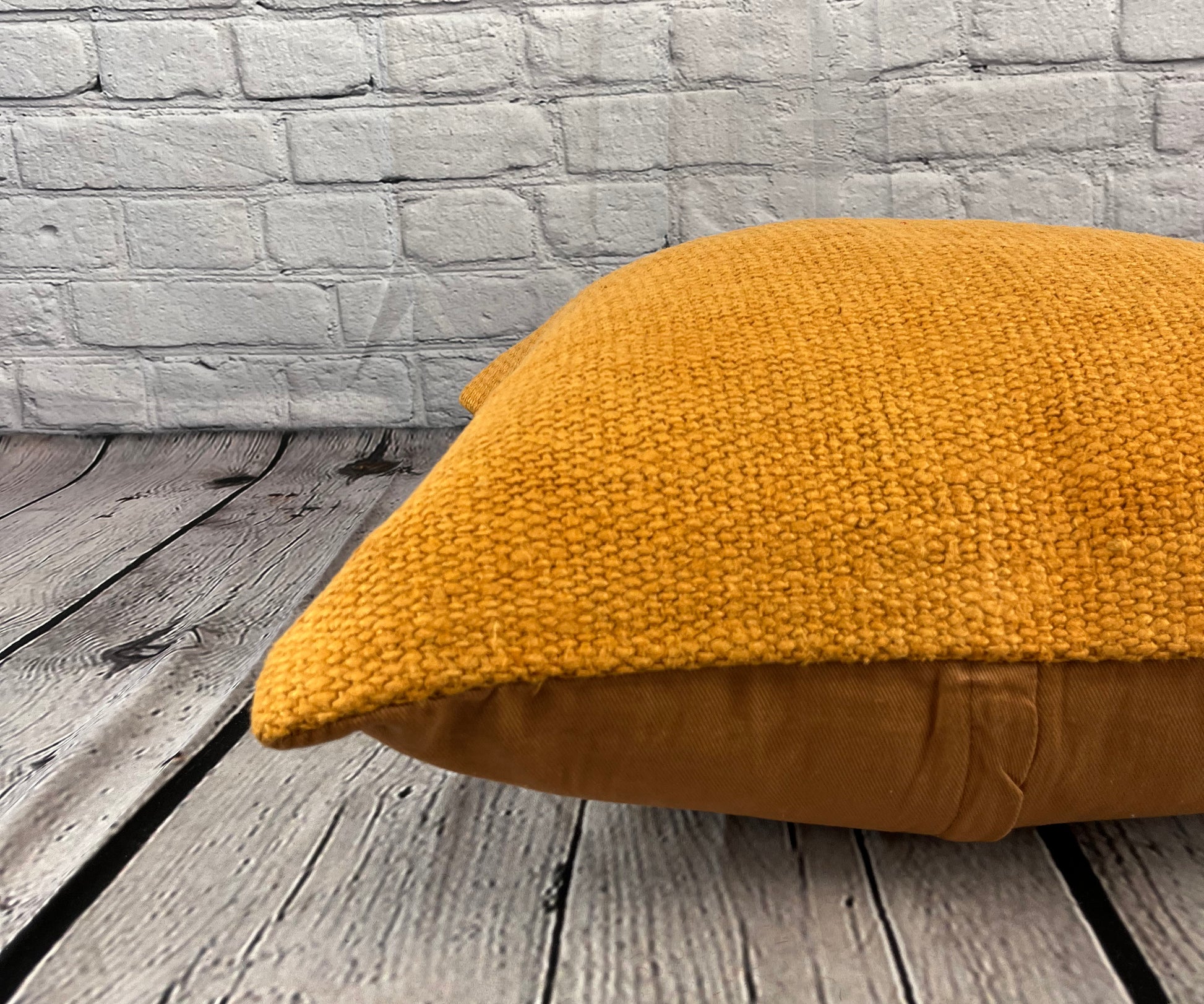 20 x 20 Hemp Pillow Turkish Cushion Natural Orange Pillow Cushion Cover #6288