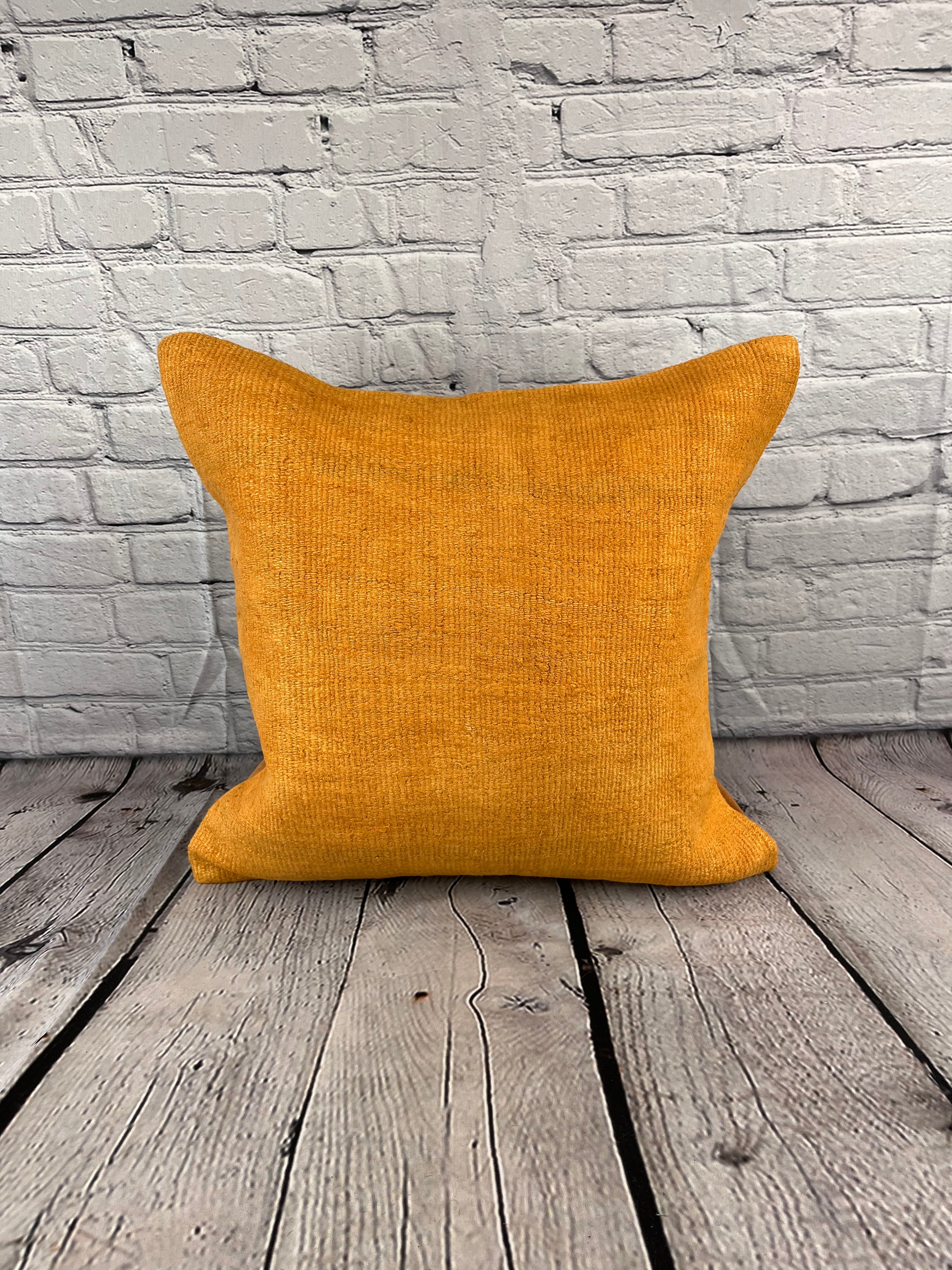20 x 20 Hemp Pillow Turkish Cushion Natural Orange Pillow Cushion Cover #6289