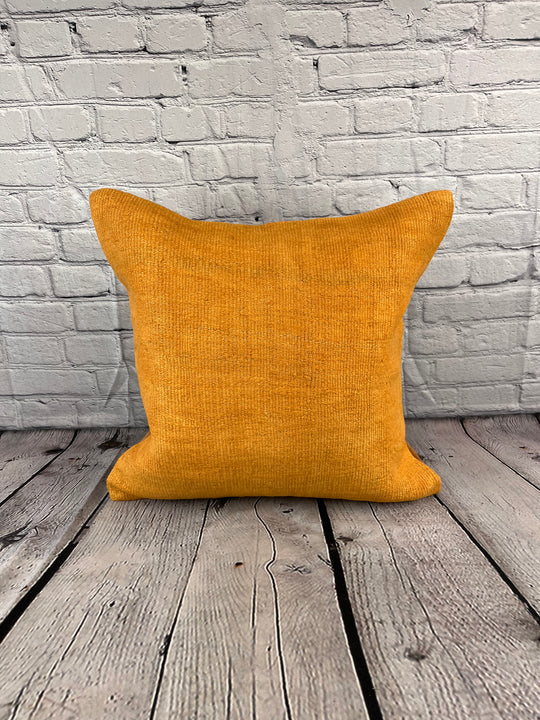 20 x 20 Hemp Pillow Turkish Cushion Natural Orange Pillow Cushion Cover #6289
