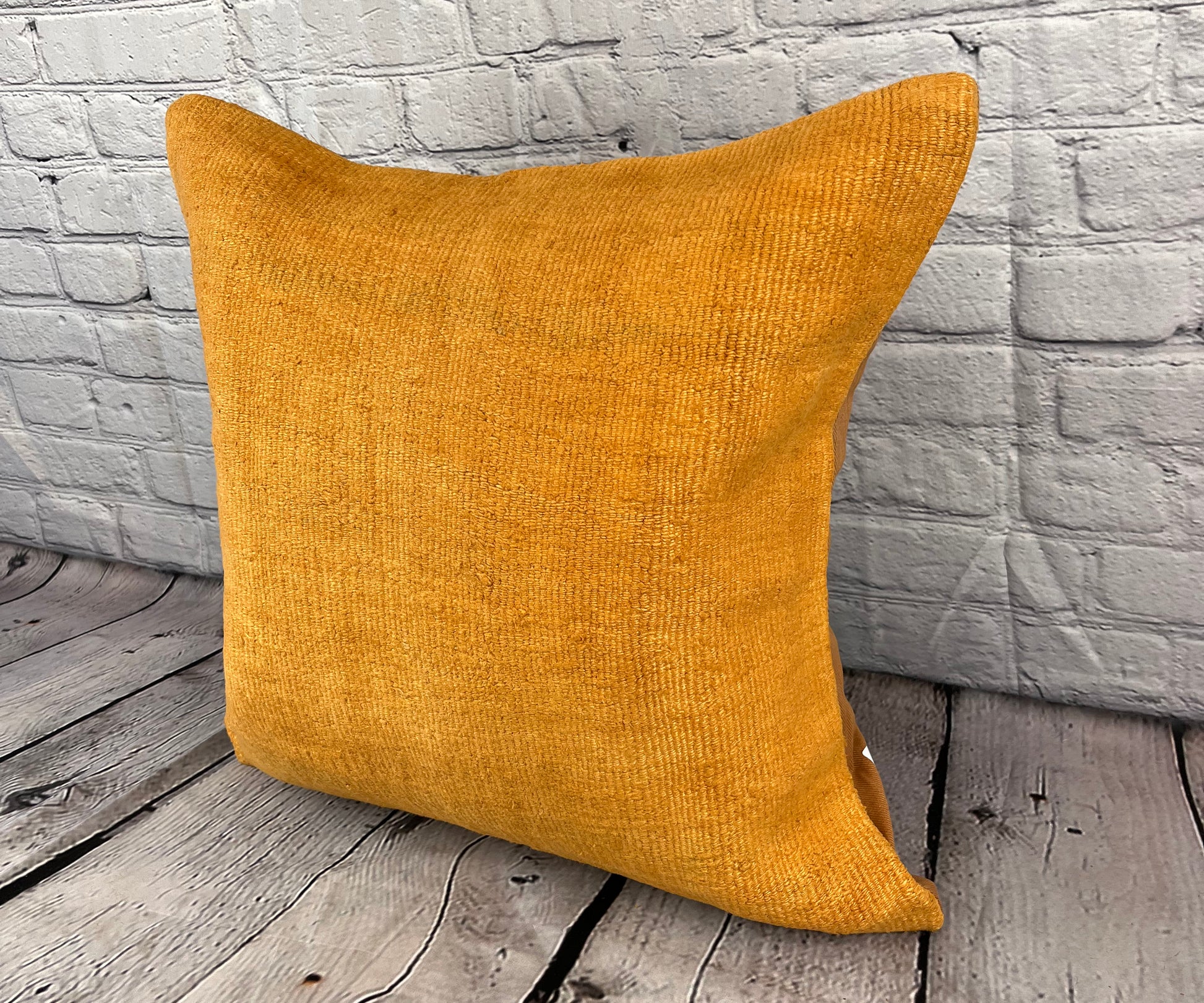 20 x 20 Hemp Pillow Turkish Cushion Natural Orange Pillow Cushion Cover #6289