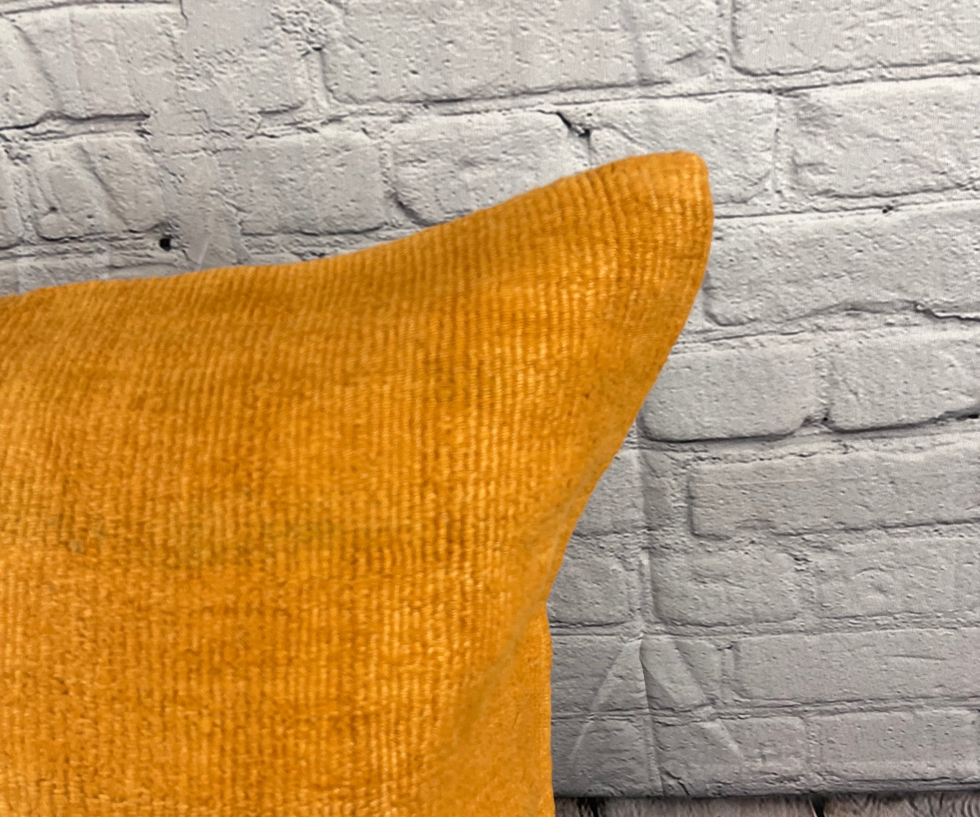20 x 20 Hemp Pillow Turkish Cushion Natural Orange Pillow Cushion Cover #6289
