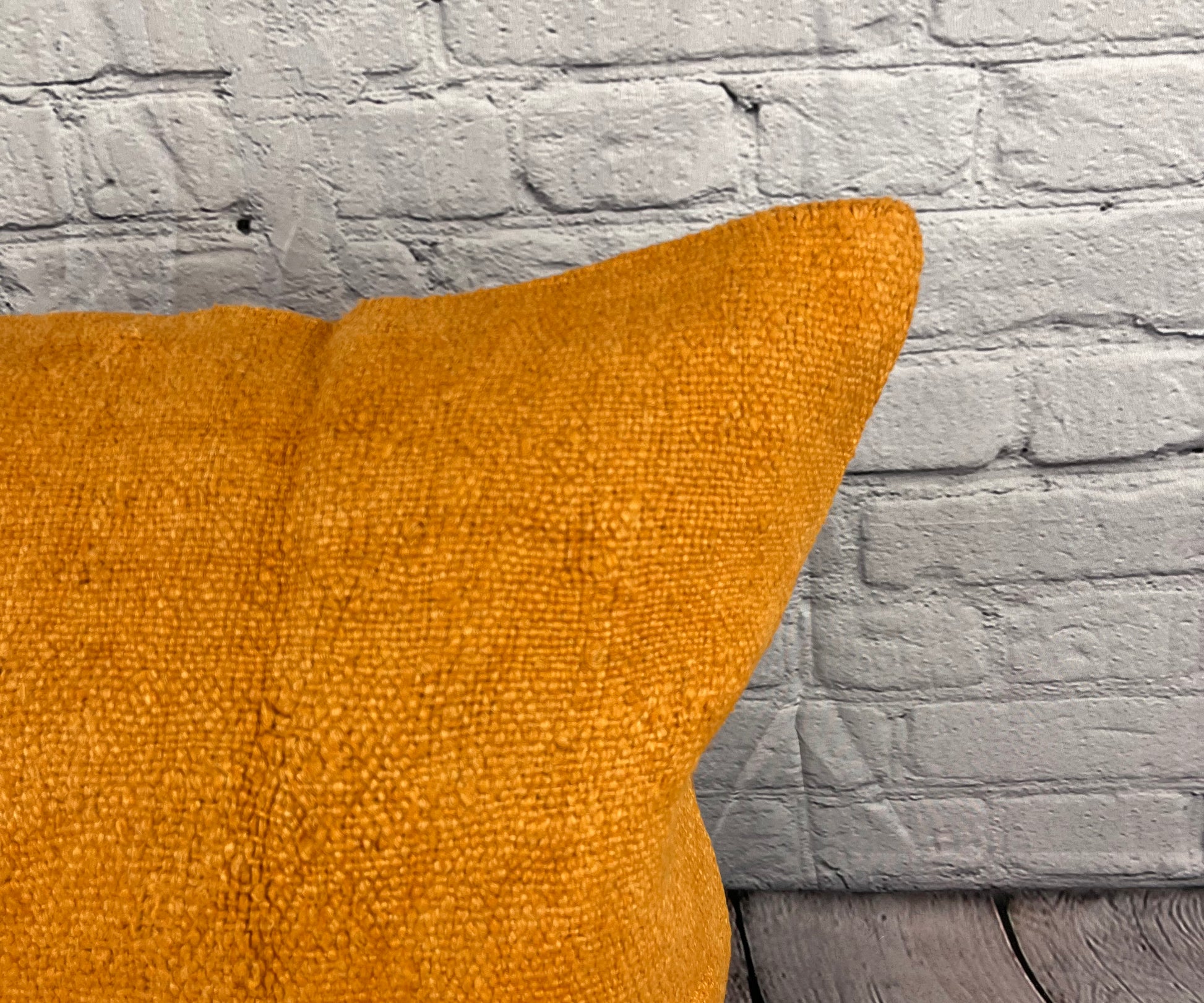 20 x 20 Hemp Pillow Turkish Cushion Natural Orange Pillow Cushion Cover #6290