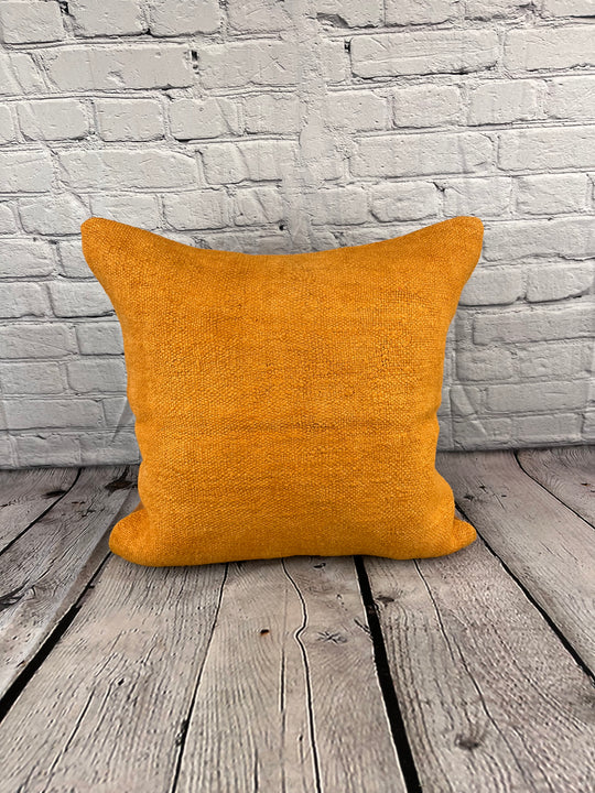 20 x 20 Hemp Pillow Turkish Cushion Natural Orange Pillow Cushion Cover #6291