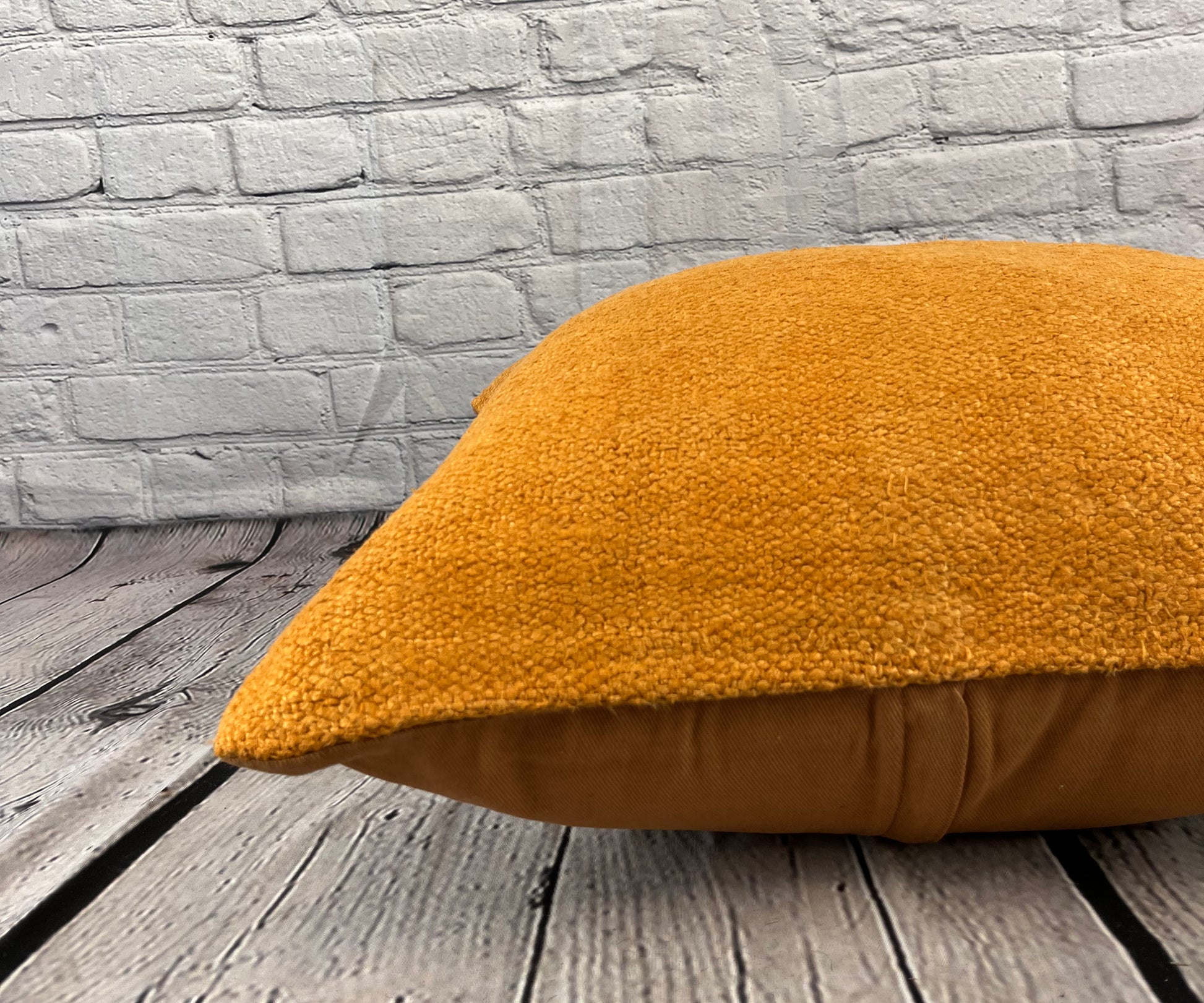 20 x 20 Hemp Pillow Turkish Cushion Natural Orange Pillow Cushion Cover #6291