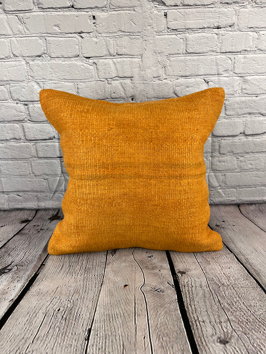 20 x 20 Hemp Pillow Turkish Cushion Natural Orange Pillow Cushion Cover #6292