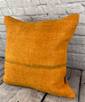 20 x 20 Hemp Pillow Turkish Cushion Natural Orange Pillow Cushion Cover #6293