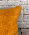 20 x 20 Hemp Pillow Turkish Cushion Natural Orange Pillow Cushion Cover #6293