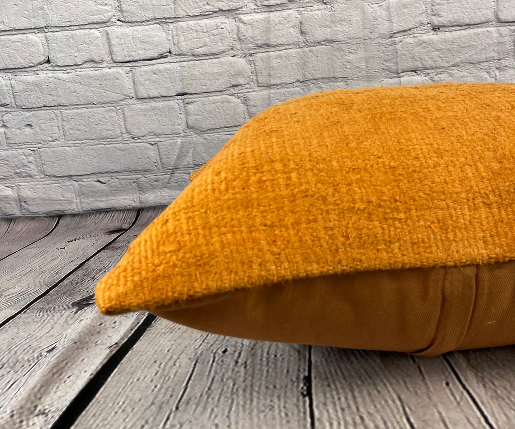 20 x 20 Hemp Pillow Turkish Cushion Natural Orange Pillow Cushion Cover #6293