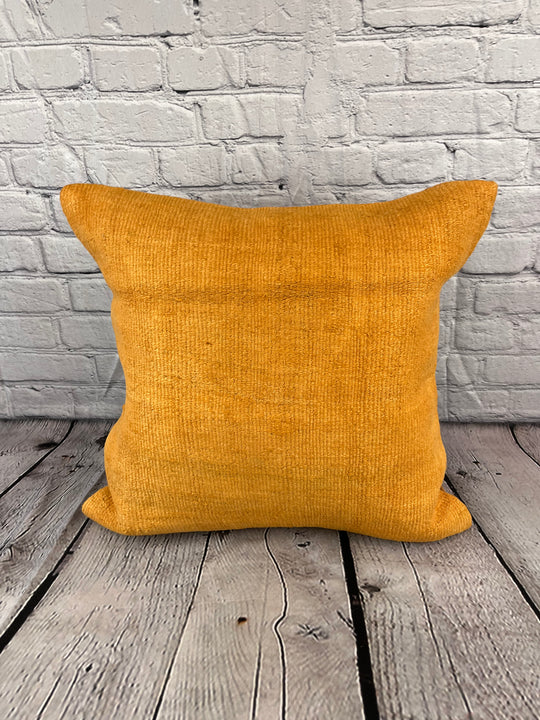 20 x 20 Hemp Pillow Turkish Cushion Natural Orange Pillow Cushion Cover #6295