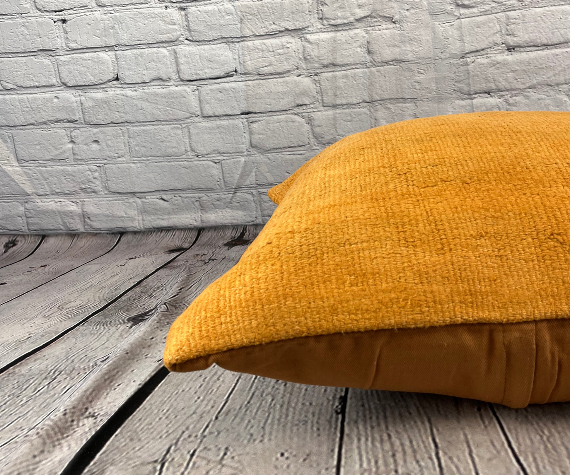 20 x 20 Hemp Pillow Turkish Cushion Natural Orange Pillow Cushion Cover #6295