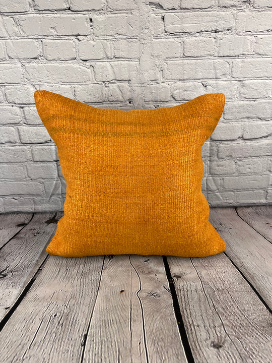 20 x 20 Hemp Pillow Turkish Cushion Natural Orange Pillow Cushion Cover #6296