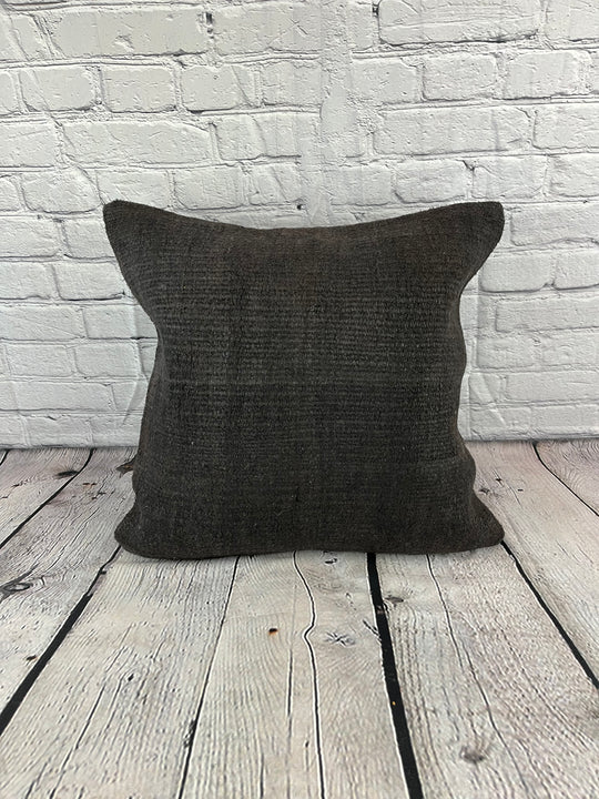 20 x 20 Hemp Pillow Turkish Cushion Natural Grayish Black Pillow Cushion Cover #6322