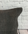 20 x 20 Hemp Pillow Turkish Cushion Natural Grayish Black Pillow Cushion Cover #6322