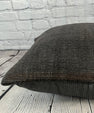 20 x 20 Hemp Pillow Turkish Cushion Natural Grayish Black Pillow Cushion Cover #6322