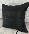 20 x 20 Hemp Pillow Turkish Cushion Natural Grayish Black Pillow Cushion Cover #6326