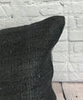 20 x 20 Hemp Pillow Turkish Cushion Natural Grayish Black Pillow Cushion Cover #6326