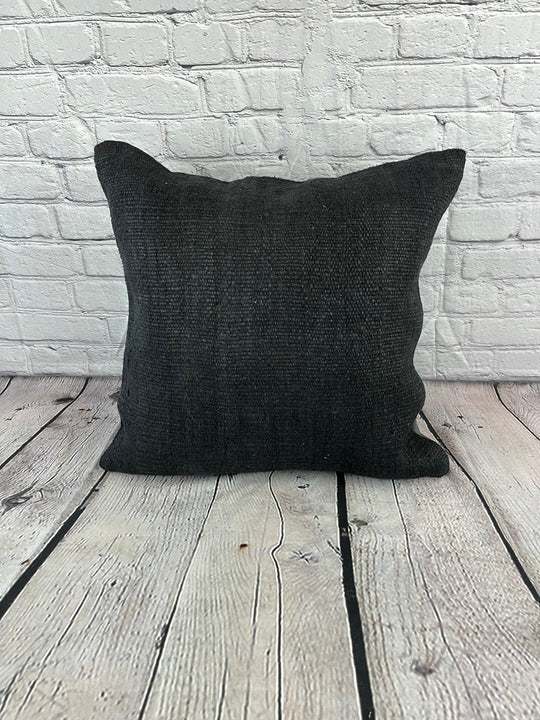 20 x 20 Hemp Pillow Turkish Cushion Natural Grayish Black Pillow Cushion Cover #6335