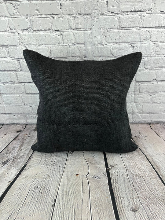 20 x 20 Hemp Pillow Turkish Cushion Natural Grayish Black Pillow Cushion Cover #6337