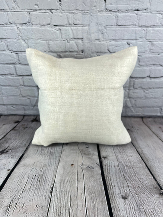 20 x 20 Hemp Pillow Turkish Cushion Natural Grayish White Pillow Cushion Cover #6509