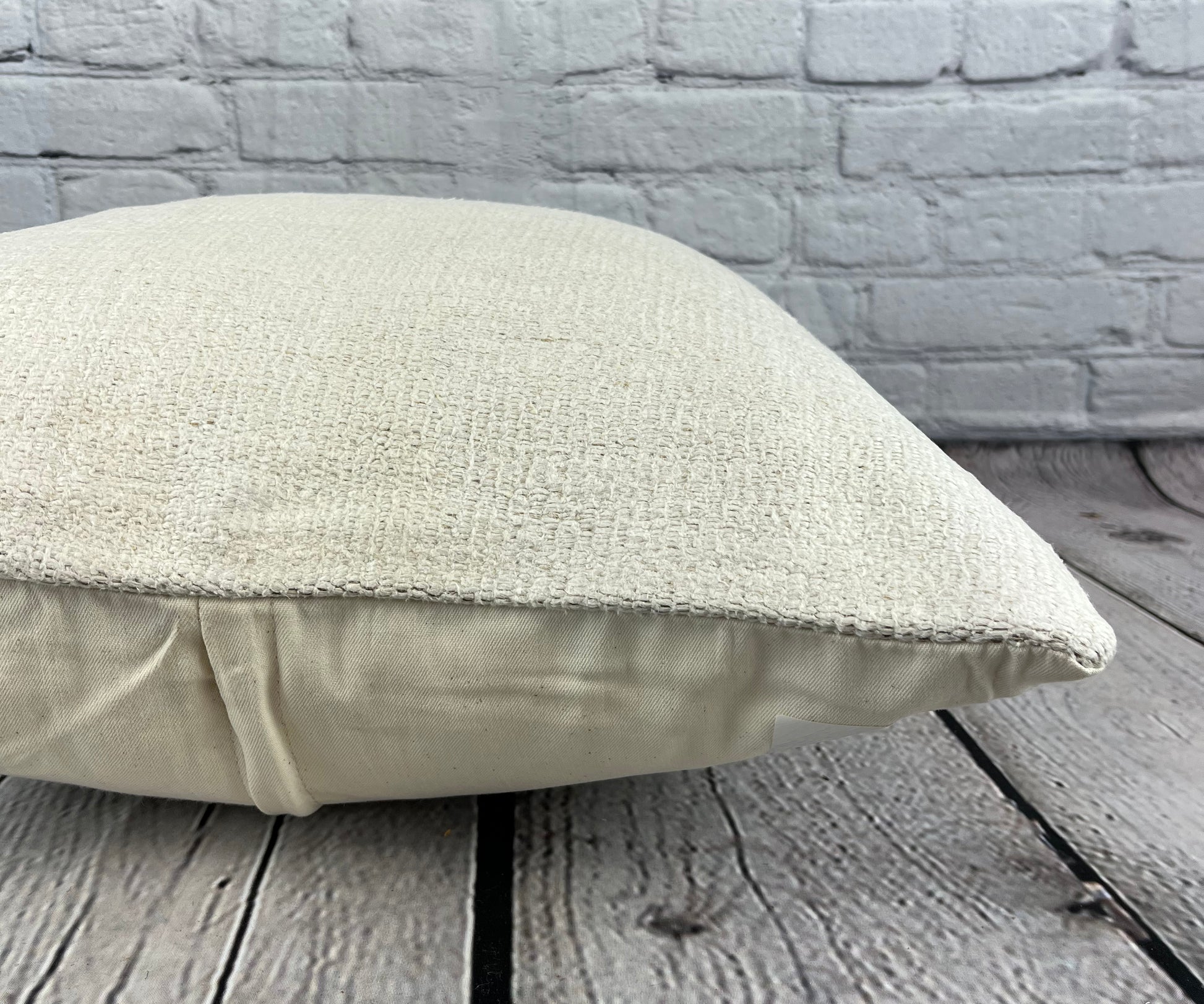 20 x 20 Hemp Pillow Turkish Cushion Natural Grayish White Pillow Cushion Cover #6509
