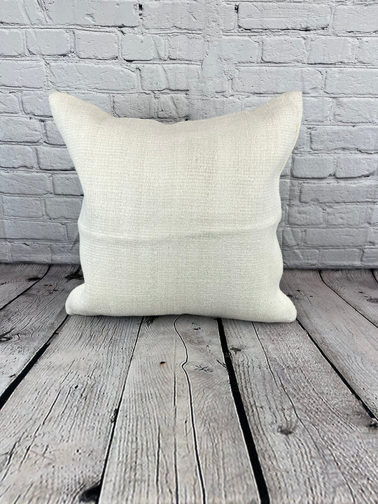 20 x 20 Hemp Pillow Turkish Cushion Natural Grayish White Pillow Cushion Cover #6512