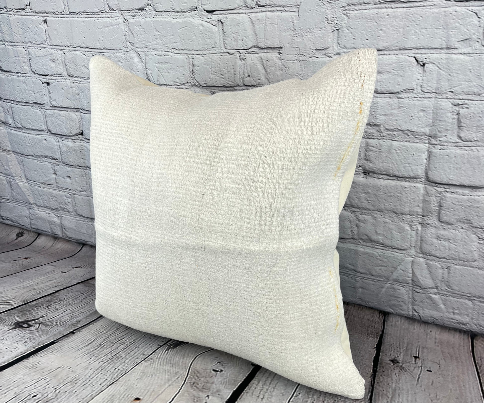 20 x 20 Hemp Pillow Turkish Cushion Natural Grayish White Pillow Cushion Cover #6512