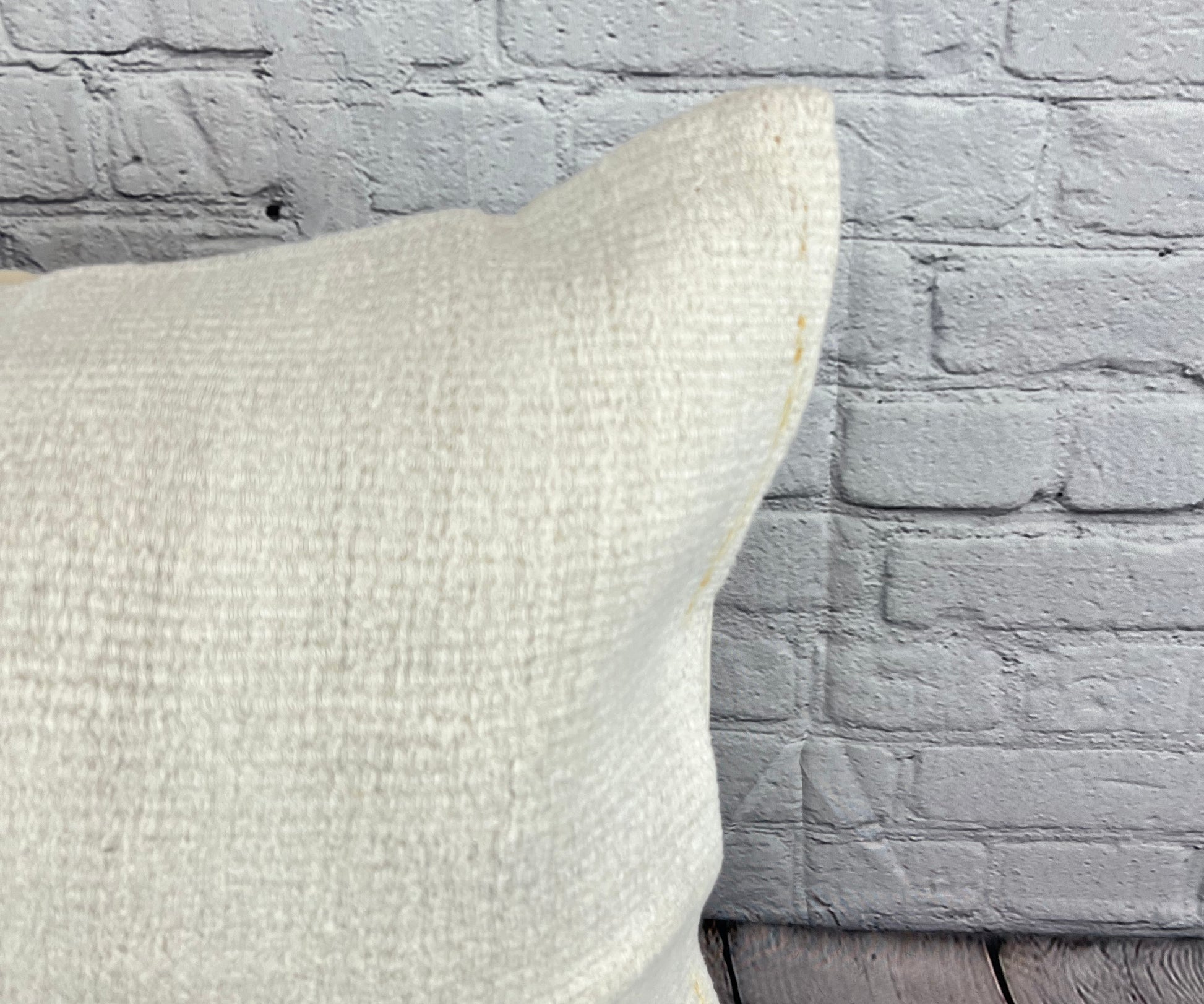 20 x 20 Hemp Pillow Turkish Cushion Natural Grayish White Pillow Cushion Cover #6512